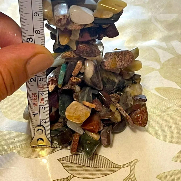 Vintage Natural sea stone candle holder stand candlestick handmade h 4 1/2” - Picture 4 of 5